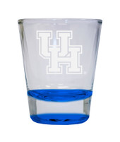 University of Houston Etched Round Shot Glass 2 oz Blue
