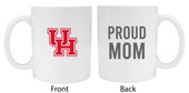 University of Houston Proud Mom White Ceramic Coffee Mug (White).