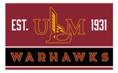 University of Louisiana Monroe Wood Sign with Frame