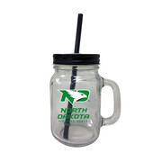 University of North Dakota Mason Jar Glass