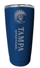 University of Tampa Spartans Etched 16 oz Stainless Steel Tumbler (Choose Your Color)