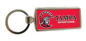 University of Tampa Spartans Metal Keychain