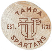 University of Tampa Spartans Wood Coaster Engraved 4 Pack