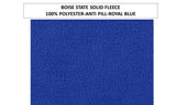 Boise State Solid Blue Fleece Fabric-Sold By The Yard