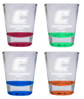 University of Tennessee at Chattanooga Etched Round Shot Glass 4-Pack