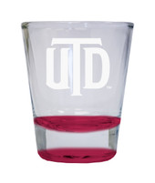 University of Texas at Dallas Etched Round Shot Glass 2 oz Red