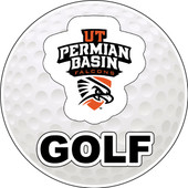 University of Texas of The Permian Basin 4-Inch Round Golf Ball Vinyl Decal Sticker