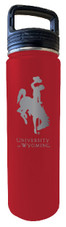 University of Wyoming 32 oz Engraved Insulated Double Wall Stainless Steel Water Bottle Tumbler (Red)