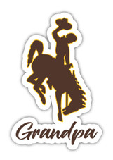 University of Wyoming 4 Inch Proud Grandpa Die Cut Decal