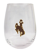 University of Wyoming 9 oz Stemless Wine Glass