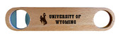 University of Wyoming Laser Etched Wooden Bottle Opener College Logo Design