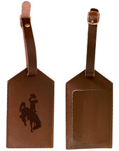 University of Wyoming Leather Luggage Tag Engraved