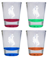 University of Wyoming Round Shot Glass 4-Pack