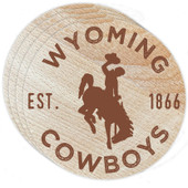 University of Wyoming Wood Coaster Engraved 4 Pack