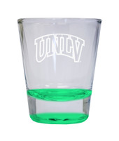 UNLV Rebels Etched Round Shot Glass 2 oz Green