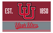 Utah Utes Wood Sign with Frame