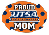 UTSA Road Runners NCAA Collegiate Trendy Polka Dot Proud Mom 5" x 6" Swirl Decal Sticker