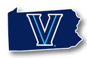 Villanova Wildcats 4 Inch State Shape Vinyl Decal Sticker