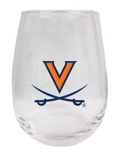 Virginia Cavaliers 9 oz Stemless Wine Glass