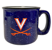 Virginia Cavaliers Speckled Ceramic Camper Coffee Mug (Navy).