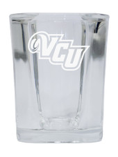 Virginia Commonwealth 2 Ounce Square Shot Glass laser etched logo Design