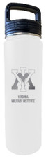 VMI Keydets 32 oz Engraved Insulated Double Wall Stainless Steel Water Bottle Tumbler (White)