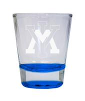 VMI Keydets Etched Round Shot Glass 2 oz Blue