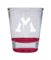 VMI Keydets Etched Round Shot Glass 2 oz Red