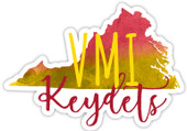 VMI Keydets Watercolor State Die Cut Decal 4-Inch