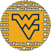 West Virginia Mountaineers 4 Inch Round Word Magnet