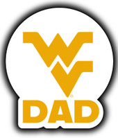 West Virginia Mountaineers 4-Inch Proud Dad Die Cut Decal