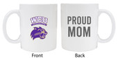 Western Carolina University Proud Mom White Ceramic Coffee Mug 2-Pack (White).