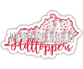 Western Kentucky Hilltoppers Floral State Die Cut Decal 2-Inch