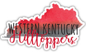 Western Kentucky Hilltoppers Watercolor State Die Cut Decal 2-Inch