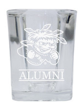 Wichita State Shockers College Alumni 2 Ounce Square Shot Glass laser etched