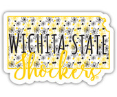 Wichita State Shockers Floral State Die Cut Decal 2-Inch