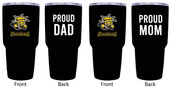 Wichita State Shockers Proud Mom and Dad 24 oz Insulated Stainless Steel Tumblers 2 Pack Black.