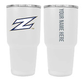 Collegiate Custom Personalized Akron Zips, 24 oz Insulated Stainless Steel Tumbler with Engraved Name (White)