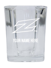Personalized Akron Zips Etched Square Shot Glass 2 oz With Custom Name