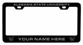 Collegiate Custom Alabama State University Metal License Plate Frame with Engraved Name