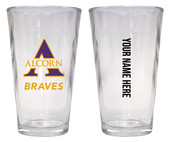 Personalized Customizable Alcorn State Braves Pint Glass Custom Name