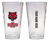 Personalized Customizable Arkansas State Pint Glass Custom Name