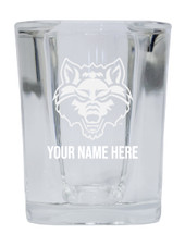 Personalized Arkansas State Etched Square Shot Glass 2 oz With Custom Name