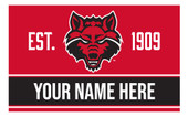 Personalized Customizable Arkansas State Wood Sign with Frame Custom Name