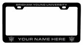 Collegiate Custom Brigham Young Cougars Metal License Plate Frame with Engraved Name