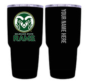 Collegiate Custom Personalized Colorado State Rams 24 oz Insulated Stainless Steel Tumbler with Engraved Name (Black)