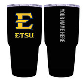 Collegiate Custom Personalized East Tennessee State University, 24 oz Insulated Stainless Steel Tumbler with Engraved Name (Black)