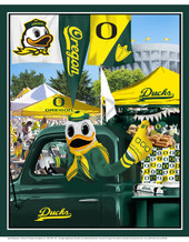 University of Oregon 100% Cotton Tailgate Panel-Sold by the Panel-43"x36"