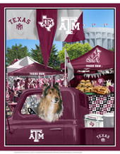 Texas A&M University 100% Cotton Tailgate Panel-Sold by the Panel-43"x36"