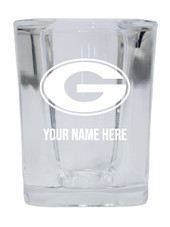 Personalized Grambling State Tigers Etched Square Shot Glass 2 oz With Custom Name